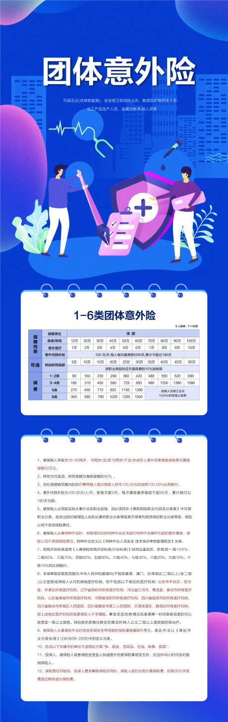 源文件下载【蓝色保险长图h5】编号：31990012870451610