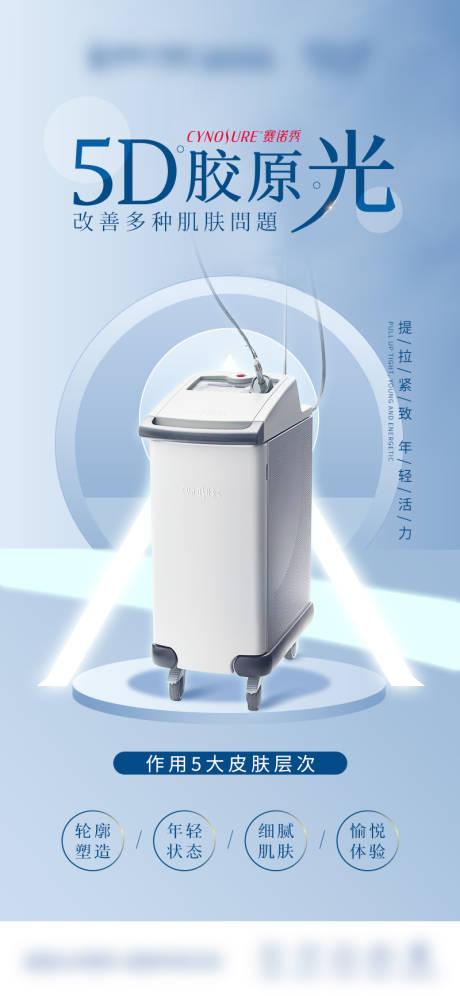 源文件下载【赛诺秀5D胶原光仪器海报】编号：90740012719216057