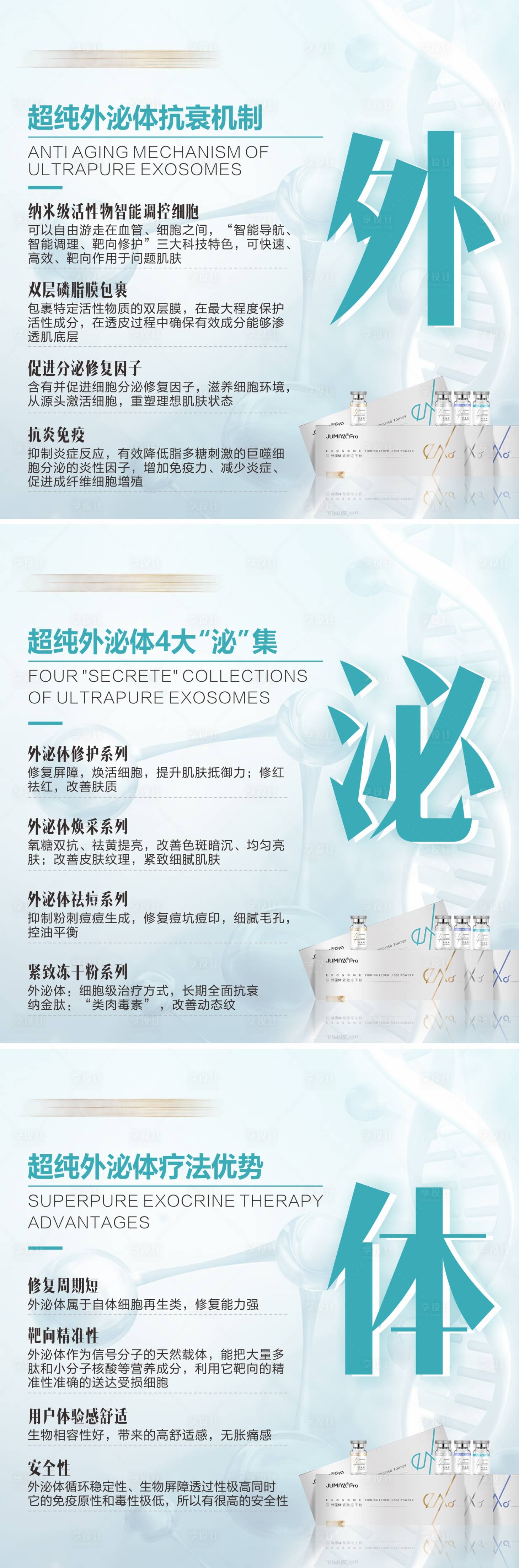 源文件下载【享设计】搜索编号：99660012876982016【超纯外泌体疗法功效优势介绍海报】