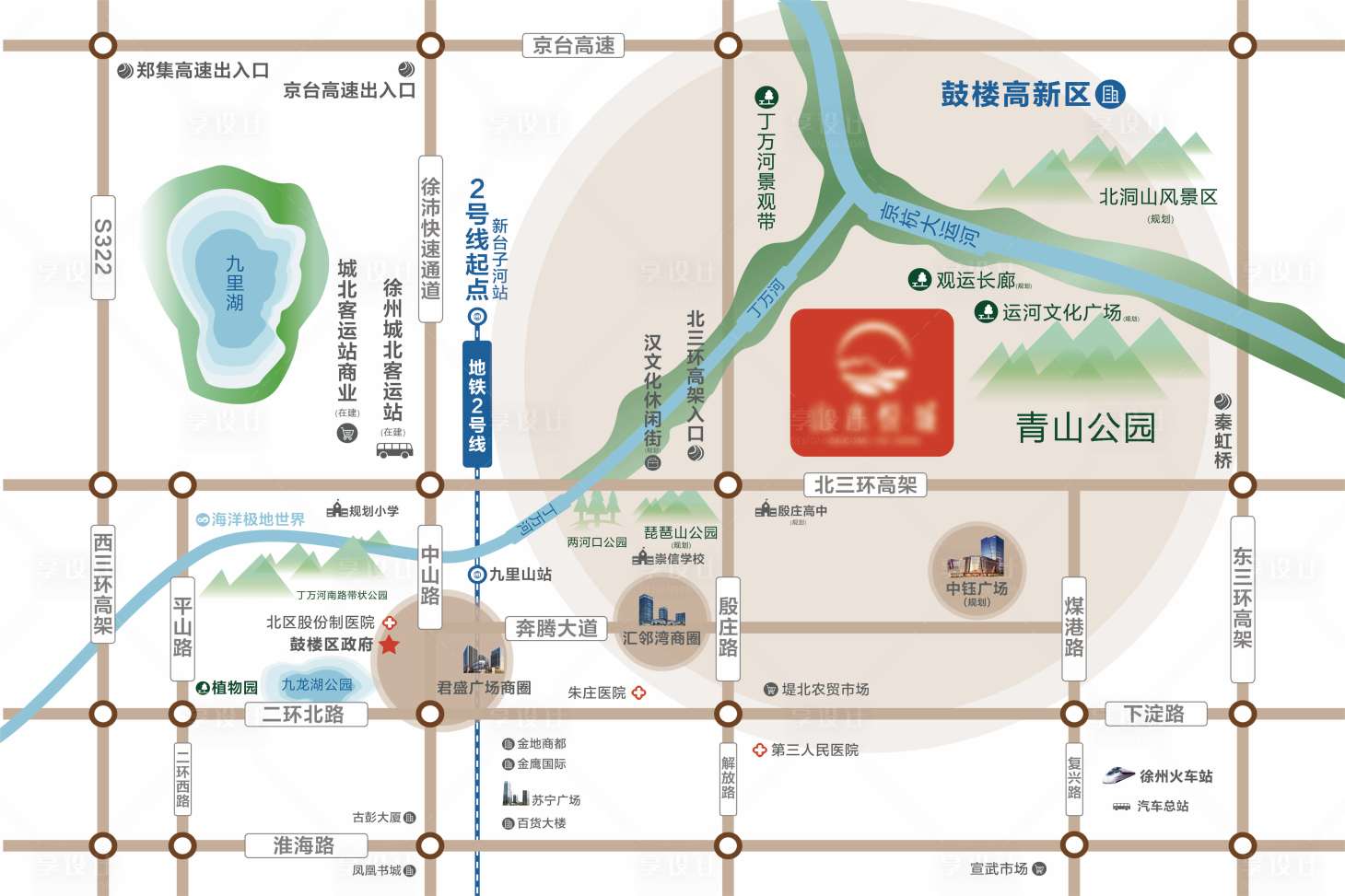 源文件下載【地產區位圖海報】編號：16410012588136946
