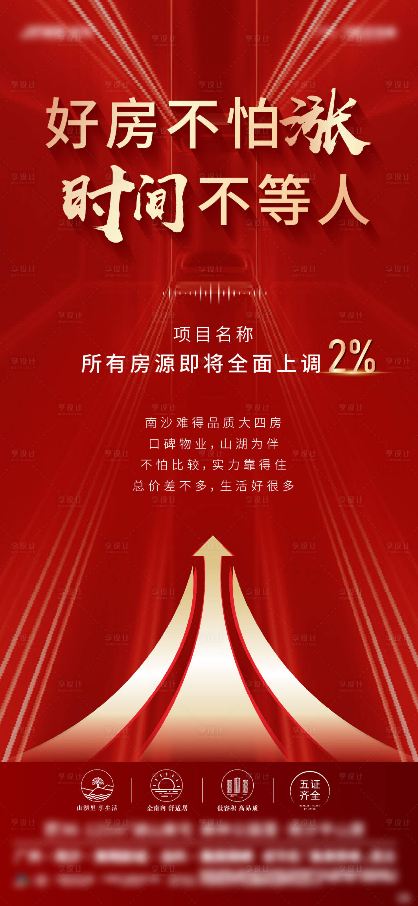 源文件下载【享设计】搜索编号：42960013011968086【涨价促销大字报红金海报】