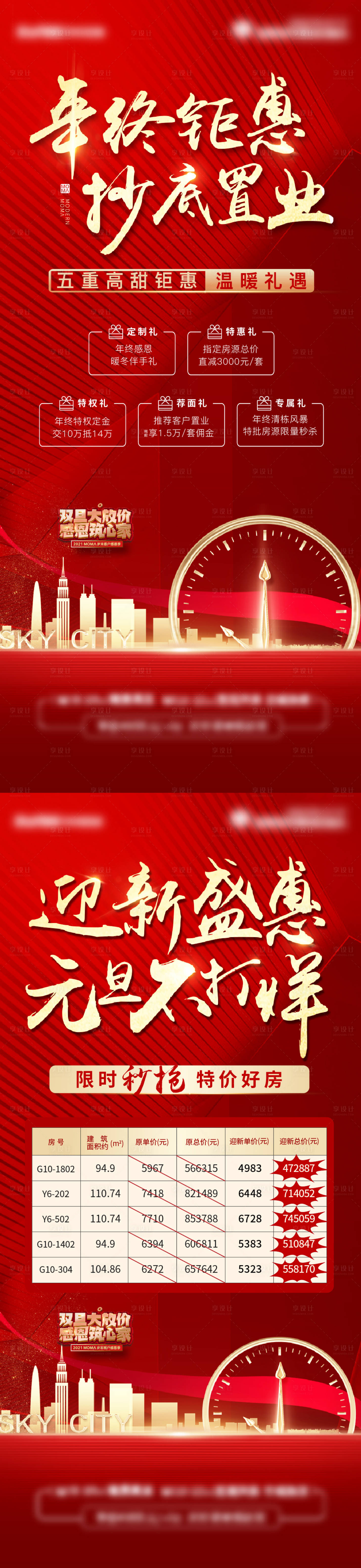 源文件下载【享设计】搜索编号：48560012751472213【年终钜惠五重礼特价房海报】