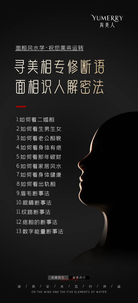 源文件下载【面相风水学简约海报】编号：22620012580733772
