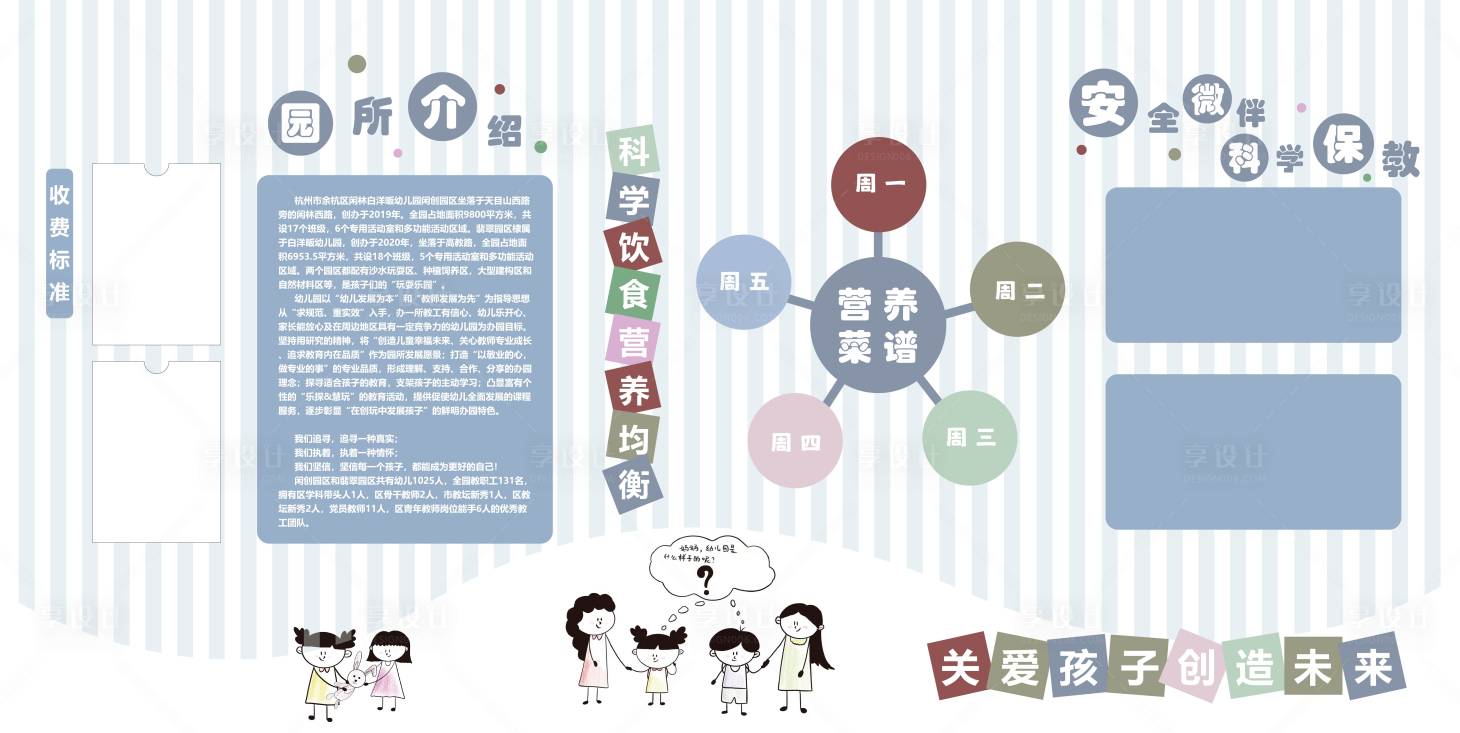 源文件下载【享设计】搜索编号：54790012541513138【幼儿园宣传栏文化墙背景板】