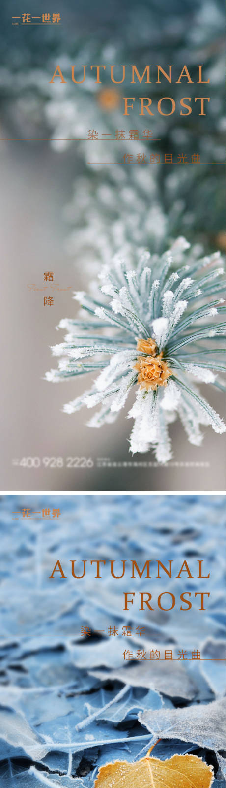 源文件下载【享设计】搜索编号：20470012700775724【地产霜降节气系列海报】