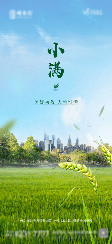 源文件下載【地產(chǎn)小滿節(jié)氣海報】編號：82460012900157288