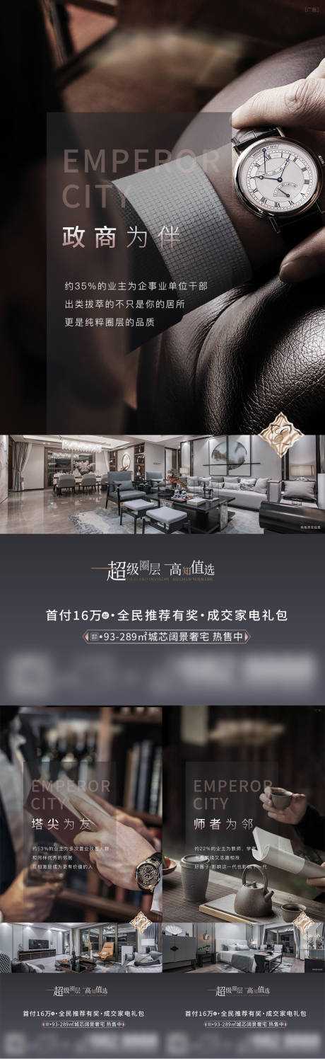 源文件下载【享设计】搜索编号：81100012547043018【房地产圈层价值系列海报】