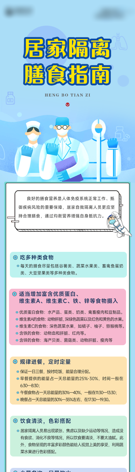 防疫小知识宣传海报长图