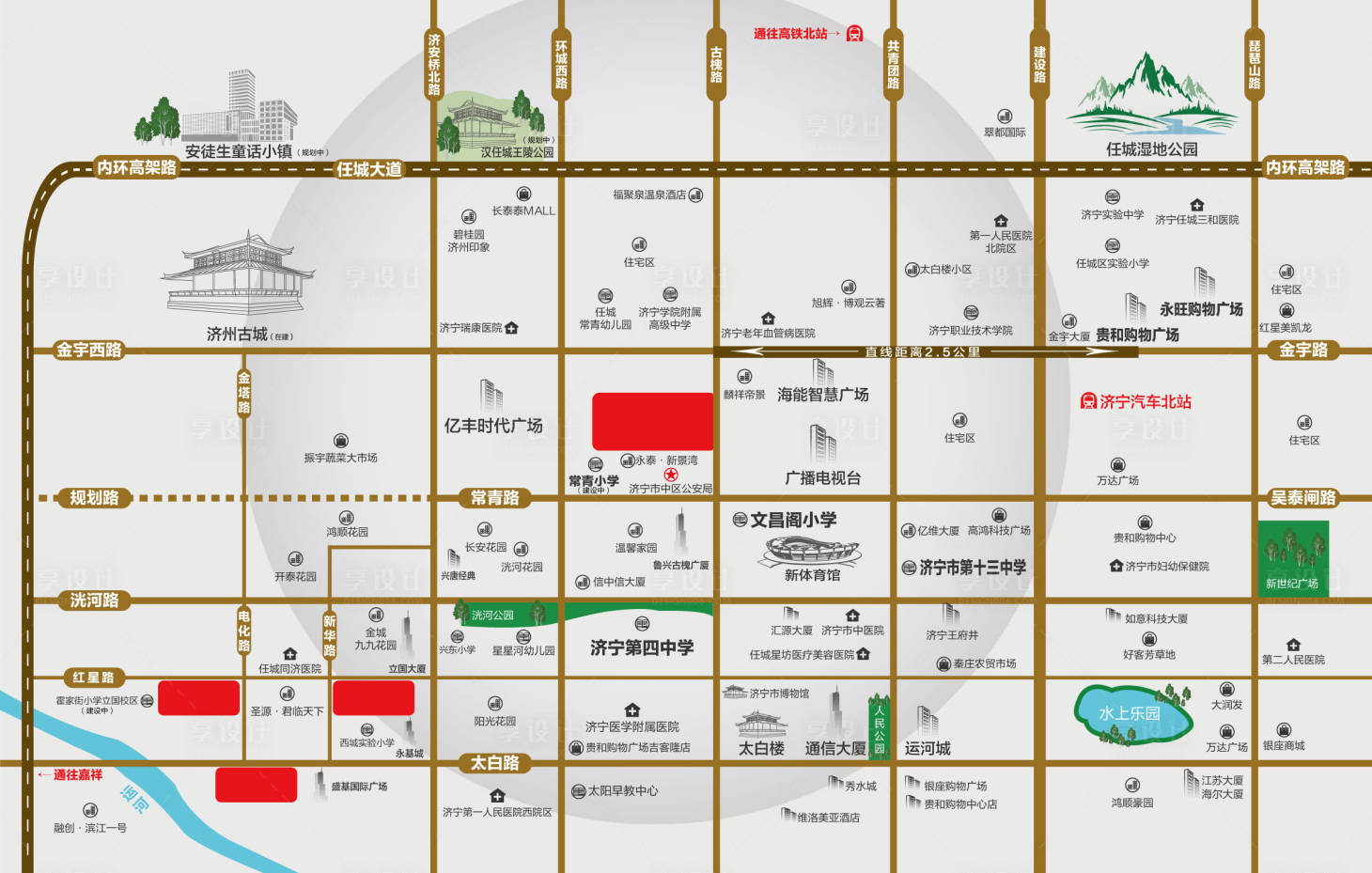 源文件下载【享设计】搜索编号：47850012813192343【房地产区位图】