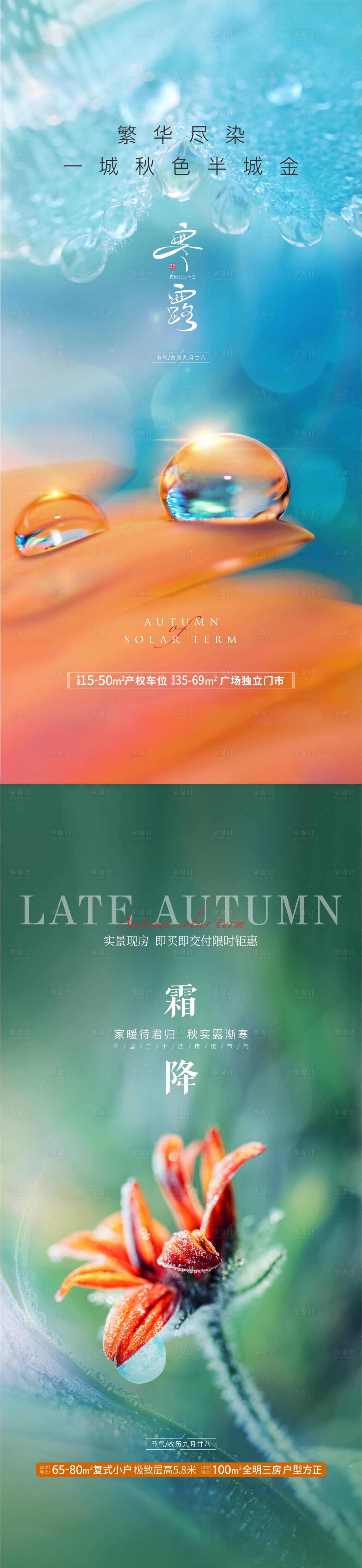 源文件下载【享设计】搜索编号：31160012831069530【霜降寒露系列海报】