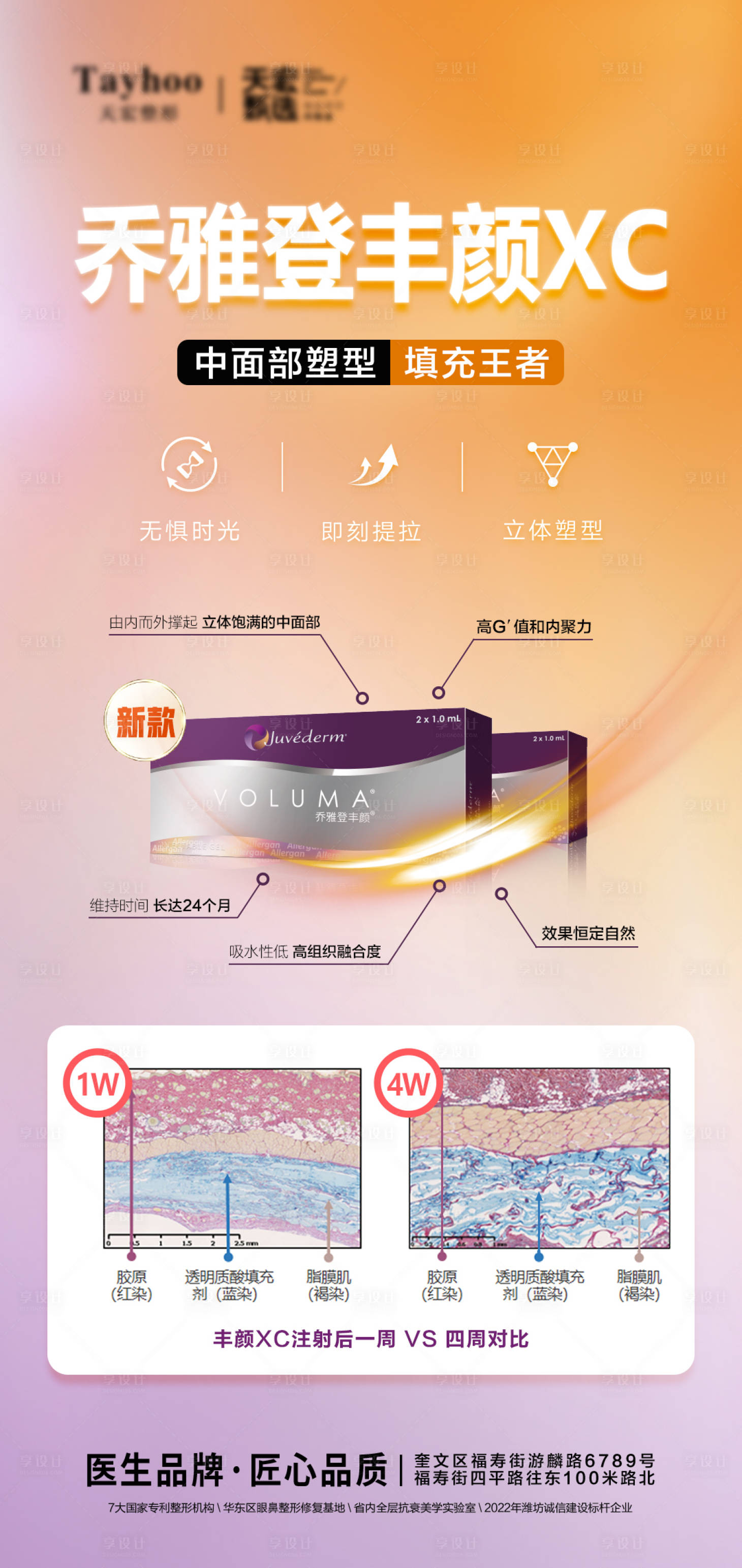 源文件下载【享设计】搜索编号：82590012667752020【医美整形皮肤抗衰乔雅登丰颜海报】