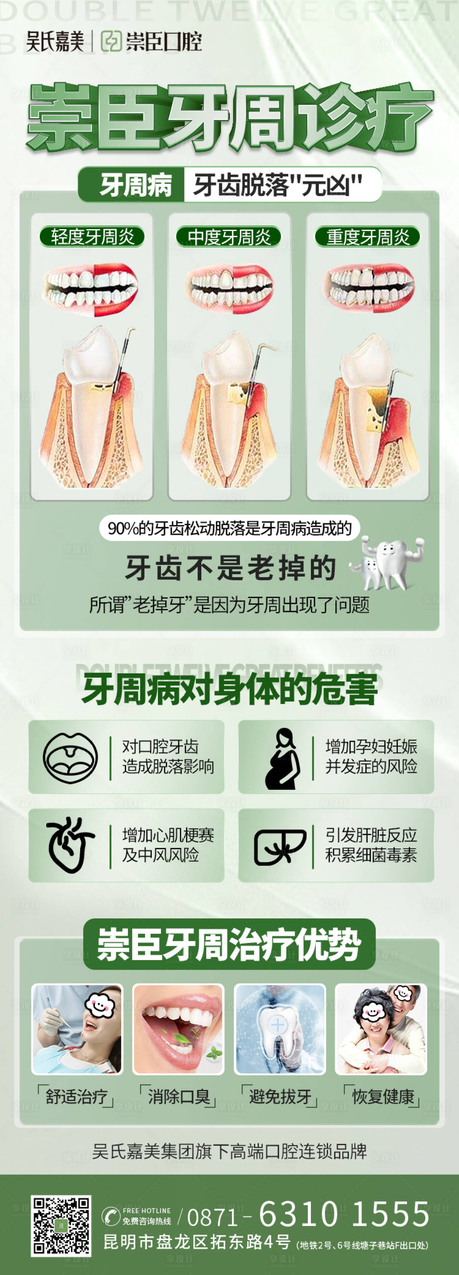 源文件下载【享设计】搜索编号：97200012747391068【牙周治疗海报】
