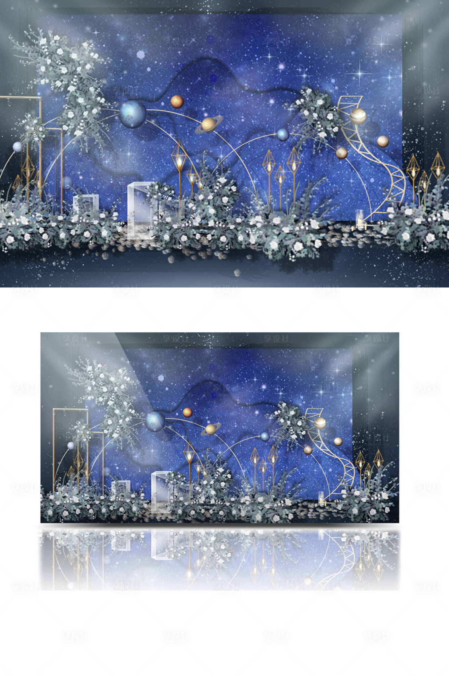 源文件下载【享设计】搜索编号：97230012948976264【星空婚礼迎宾区】