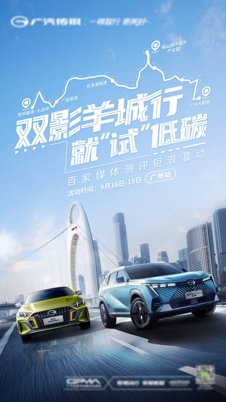 源文件下载【汽车kv双车对比试驾城市海报】编号：47240012597357809