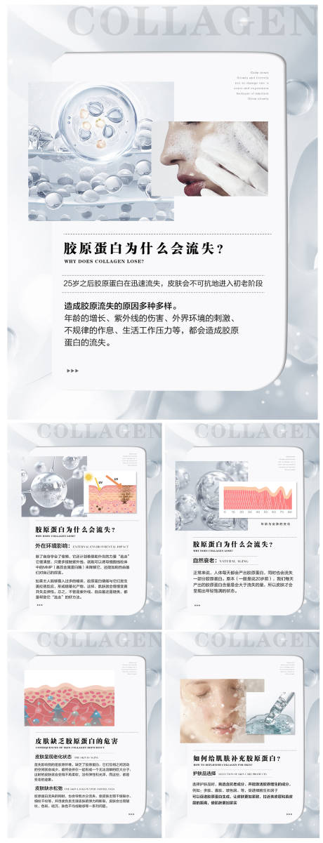 源文件下载【胶原蛋白流失与补充小常识分享海报】编号：71160012711379951