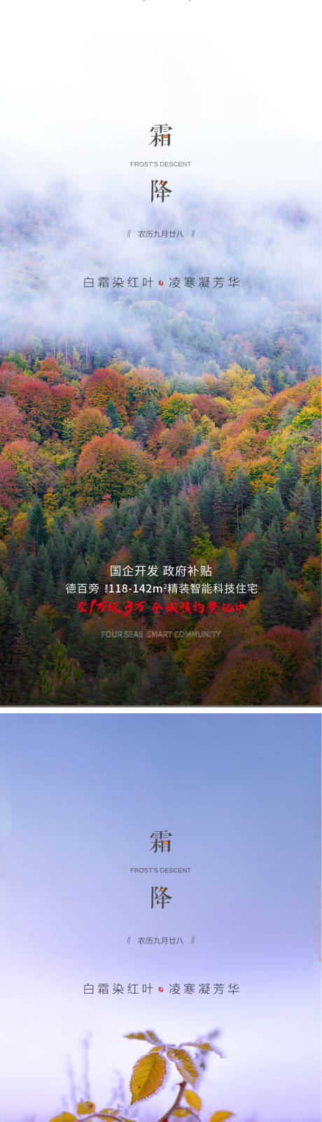源文件下载【霜降实景系列海报】编号：90390012848586390