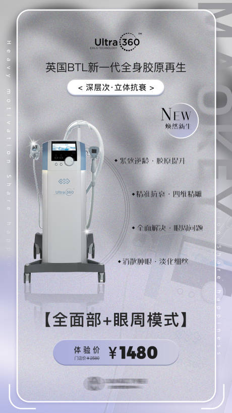 源文件下载【享设计】搜索编号：41580012620838950【BTL医美仪器介绍海报】