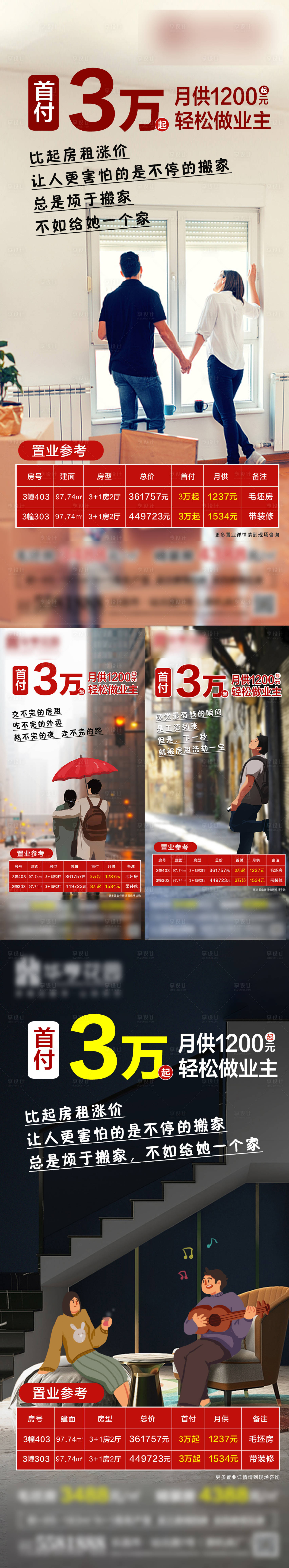 源文件下载【享设计】搜索编号：11750012960288363【地产青年置业系列海报】