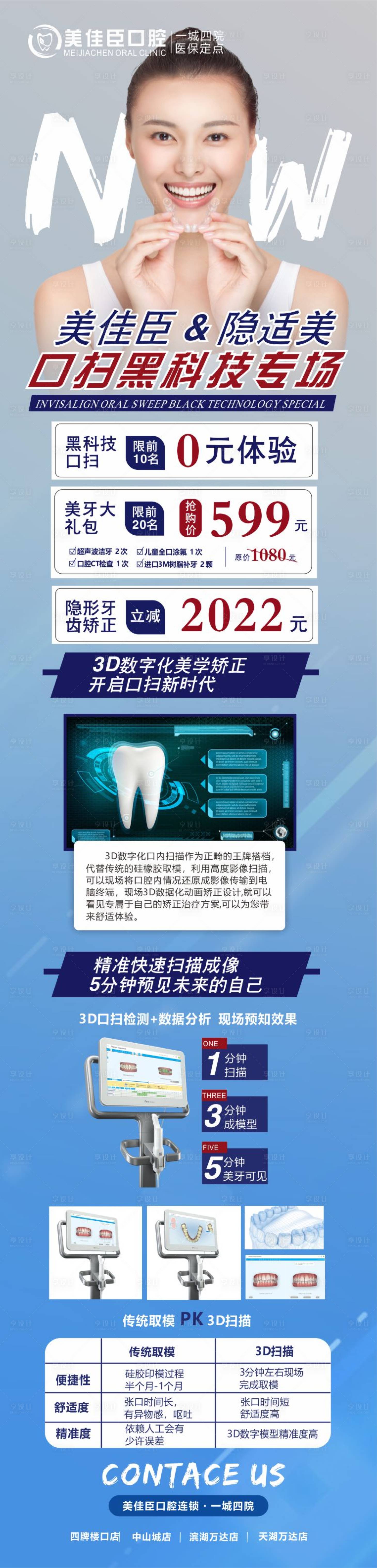 源文件下載【享設計】搜索編號：14260012515604034【口腔口掃隱適美促銷長圖】