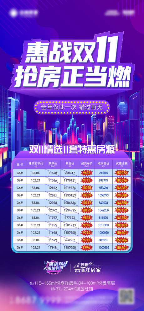 源文件下载【双十一特价房源海报】编号：13990012941309520
