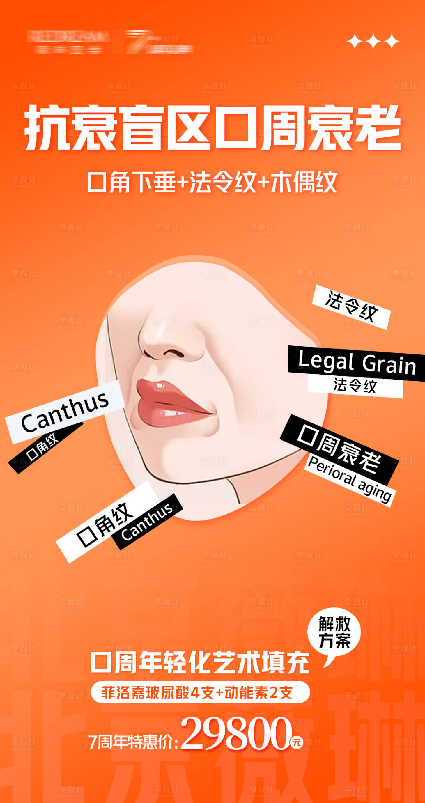 源文件下載【享設(shè)計】搜索編號：92620012542567310【抗衰老口周年輕化海報】