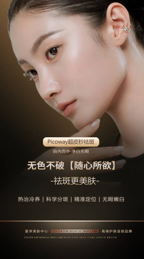 源文件下载【享设计】搜索编号：76990012729937779【医美超皮秒祛斑海报】