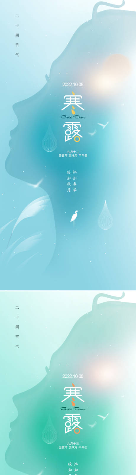 源文件下载【医美寒露创意节气海报】编号：66110012538565727