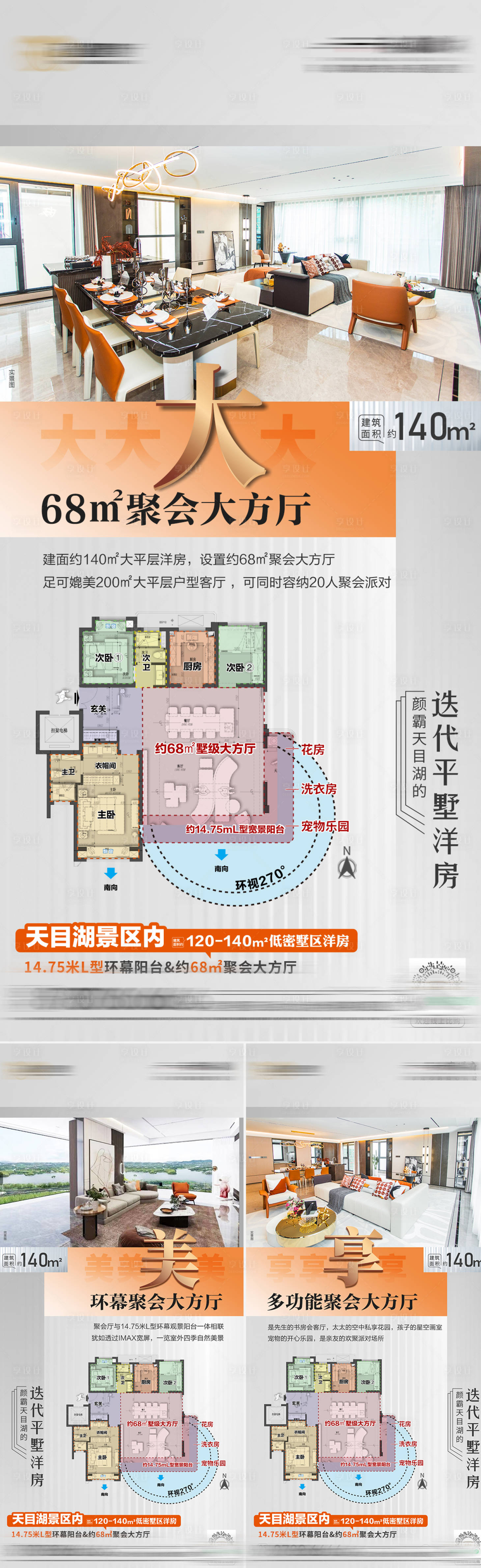 源文件下載【享設計】搜索編號：64290012601707091【房地產高端洋房戶型價值點刷屏】