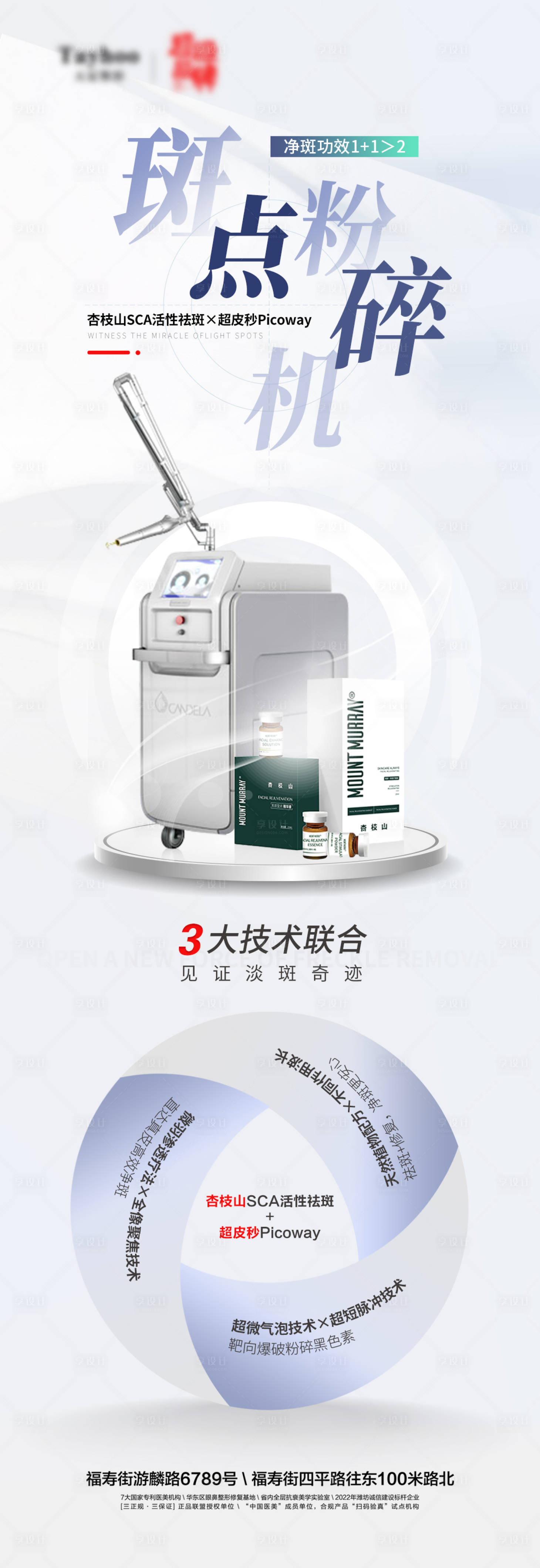 源文件下载【享设计】搜索编号：36240012513374944【医美整形模特全层抗衰祛斑杏枝山超皮秒】