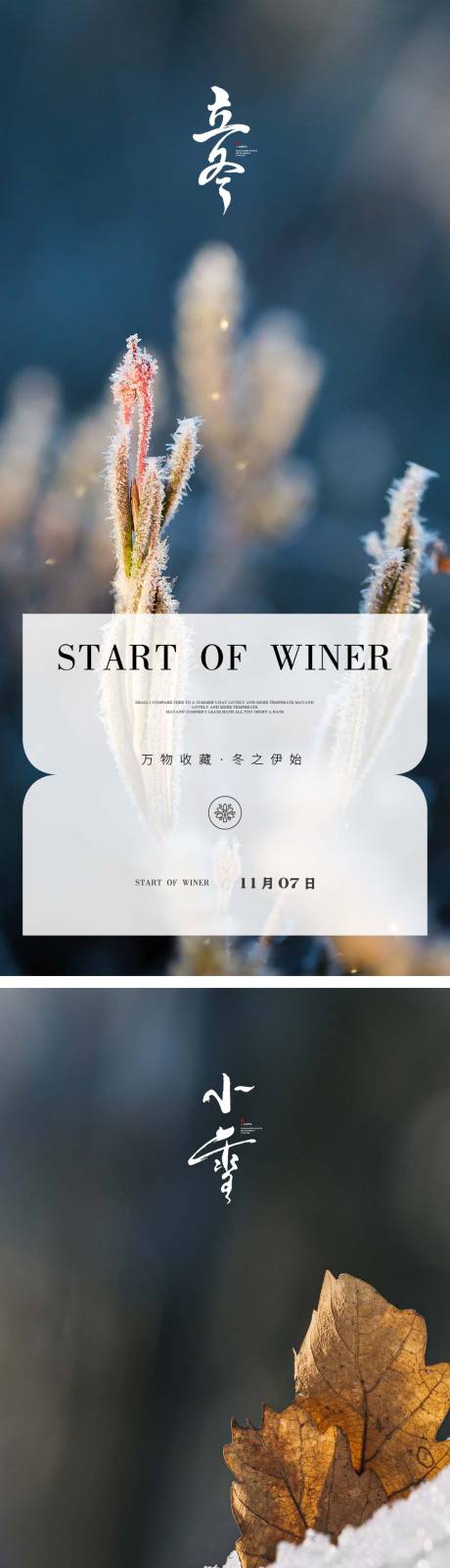 源文件下载【立冬小雪节气海报】编号：52080012722677564
