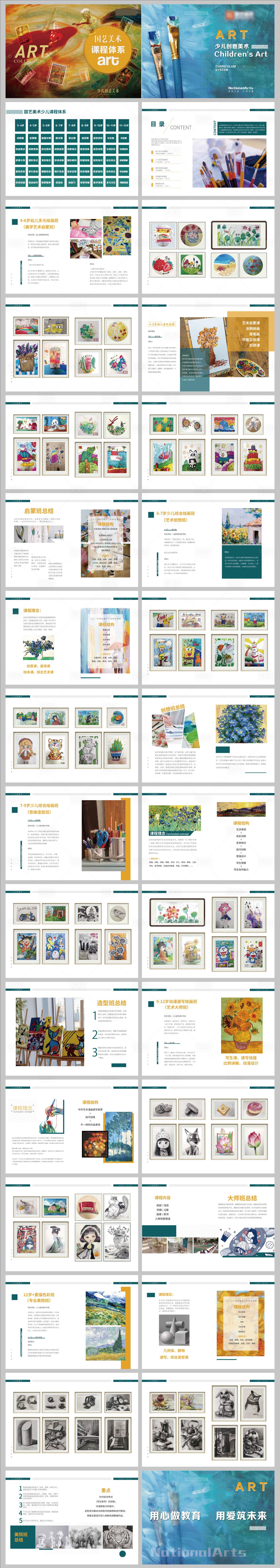 源文件下载【少儿创意美术课程体系画册】编号：53770012860474227
