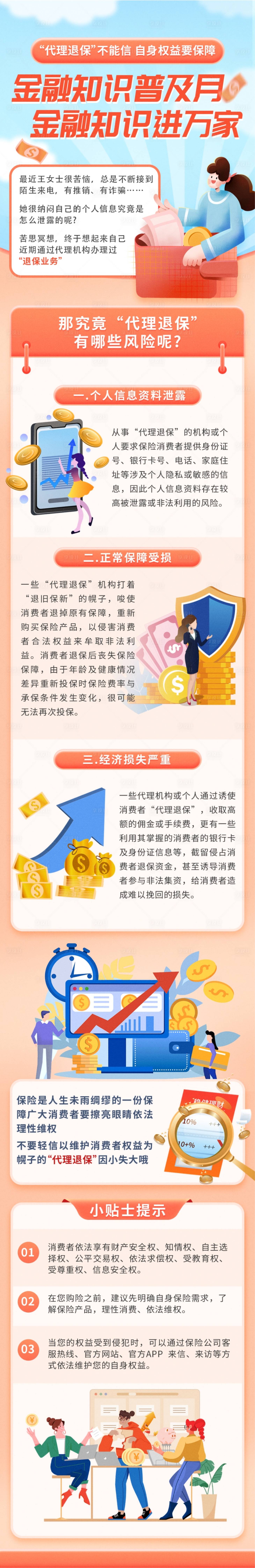 源文件下载【享设计】搜索编号：31110012548683420【退保金融知识科普长图】