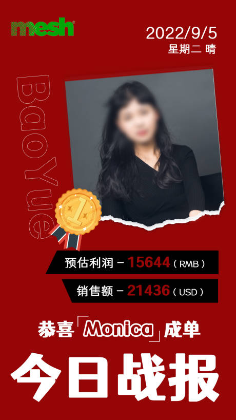 源文件下载【激励销售人物战报微信海报】编号：63320012747789537