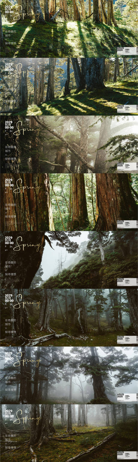 编号：20221009105614497【享设计】源文件下载-地产森林系列海报