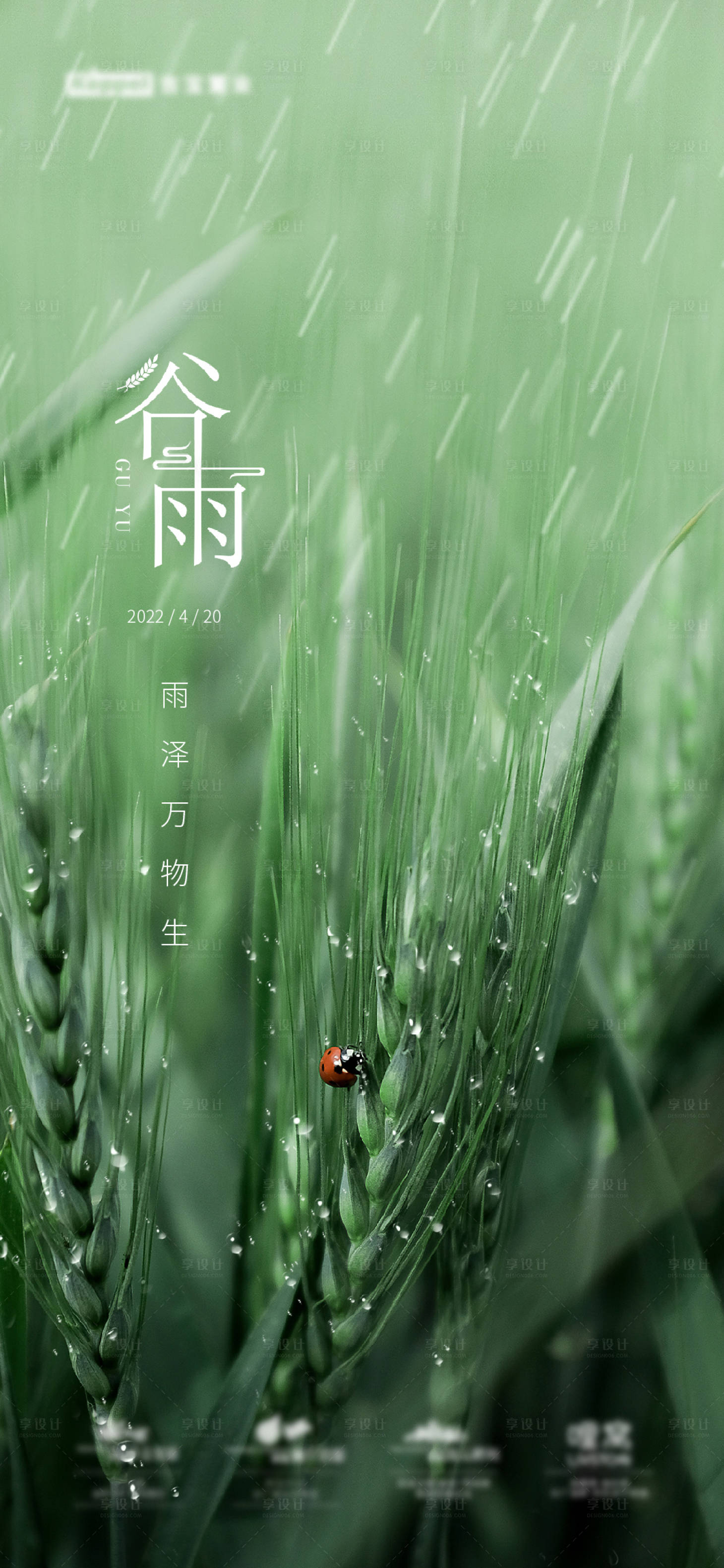 源文件下载【享设计】搜索编号：43340012985976855【谷雨海报】