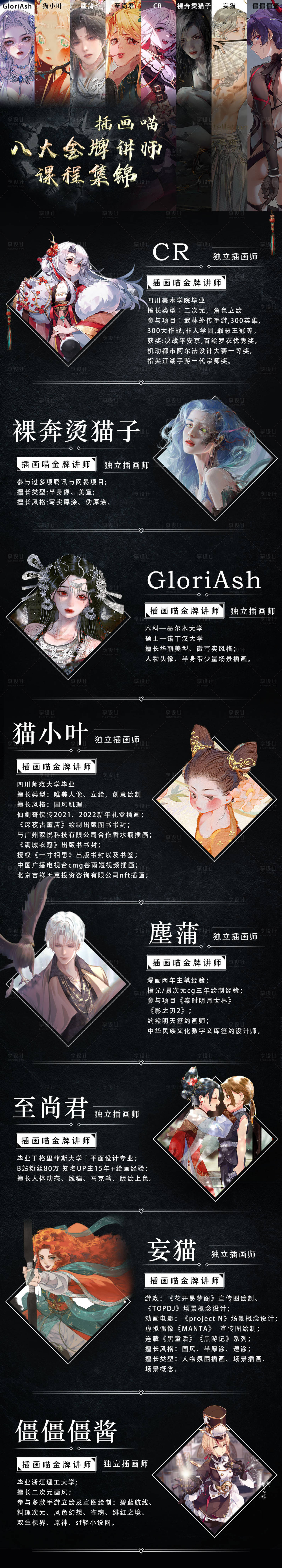 源文件下载【享设计】搜索编号：94520013584791002【插画风讲师介绍长图】