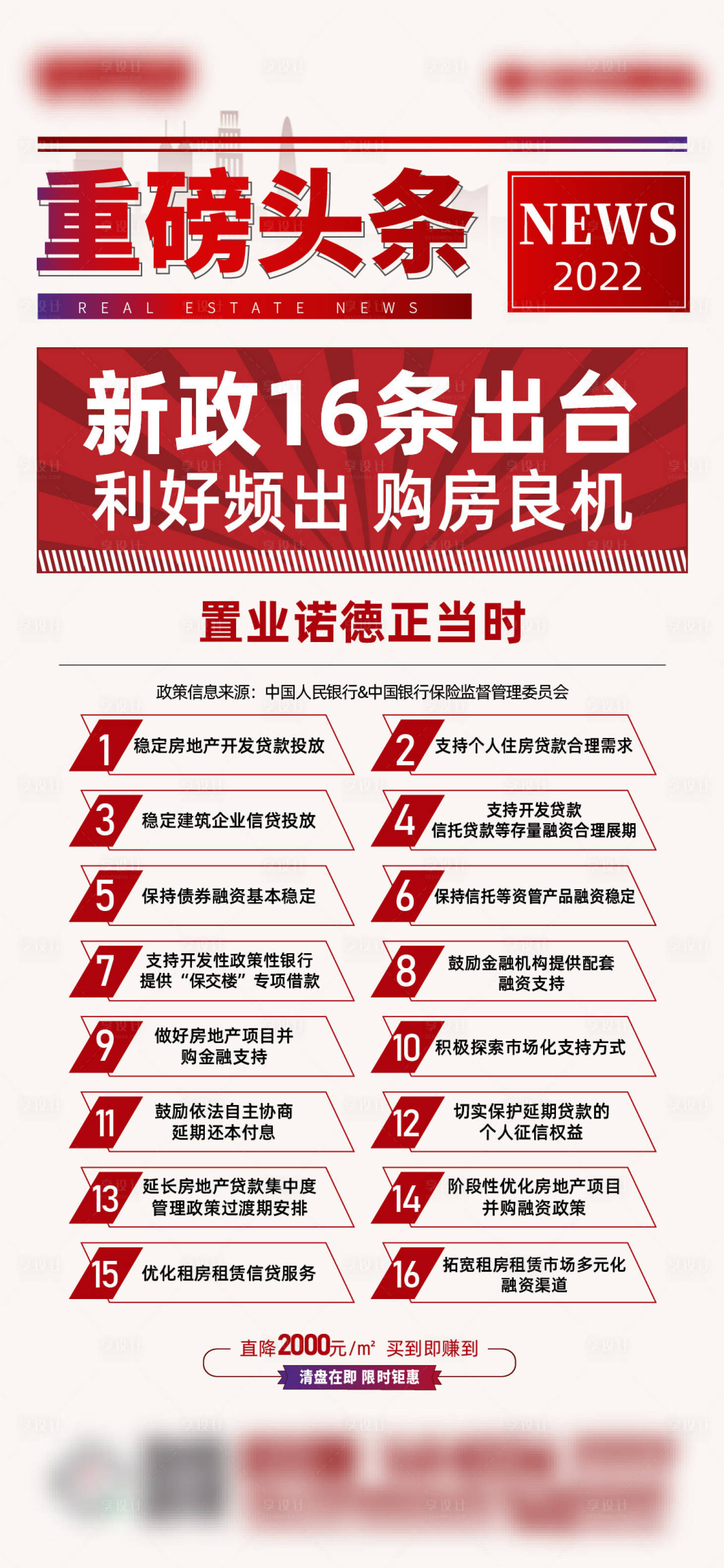 源文件下載【享設計】搜索編號：54970013340263119【地產政策利好單圖】