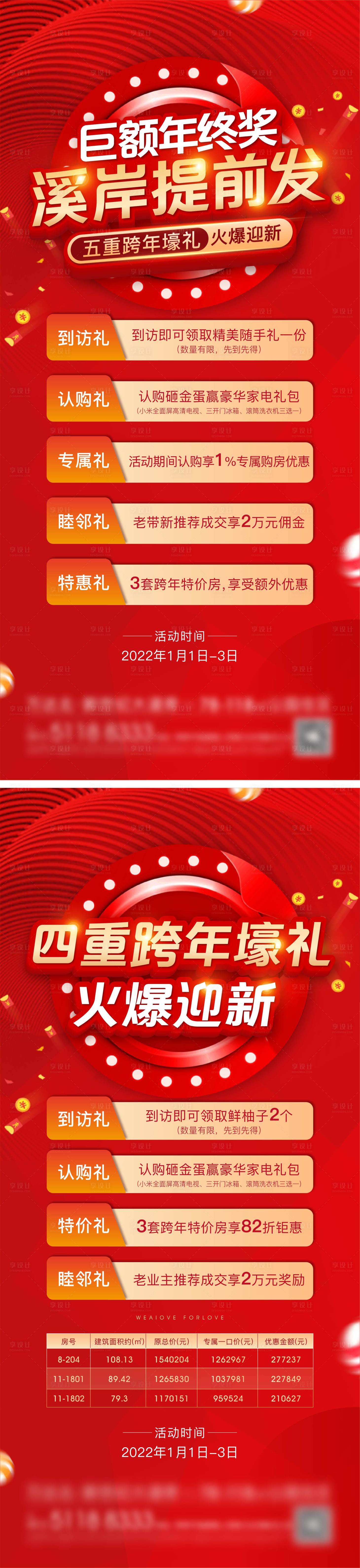 源文件下载【享设计】搜索编号：66540013528628870【地产四重礼系列海报】