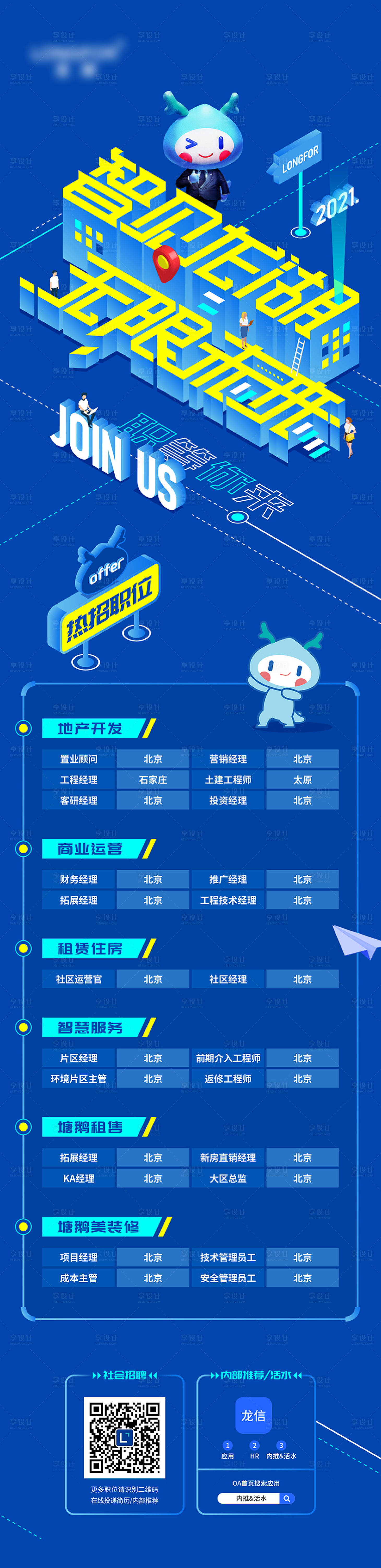 源文件下载【享设计】搜索编号：68520013230329919【2.5D招聘长图】