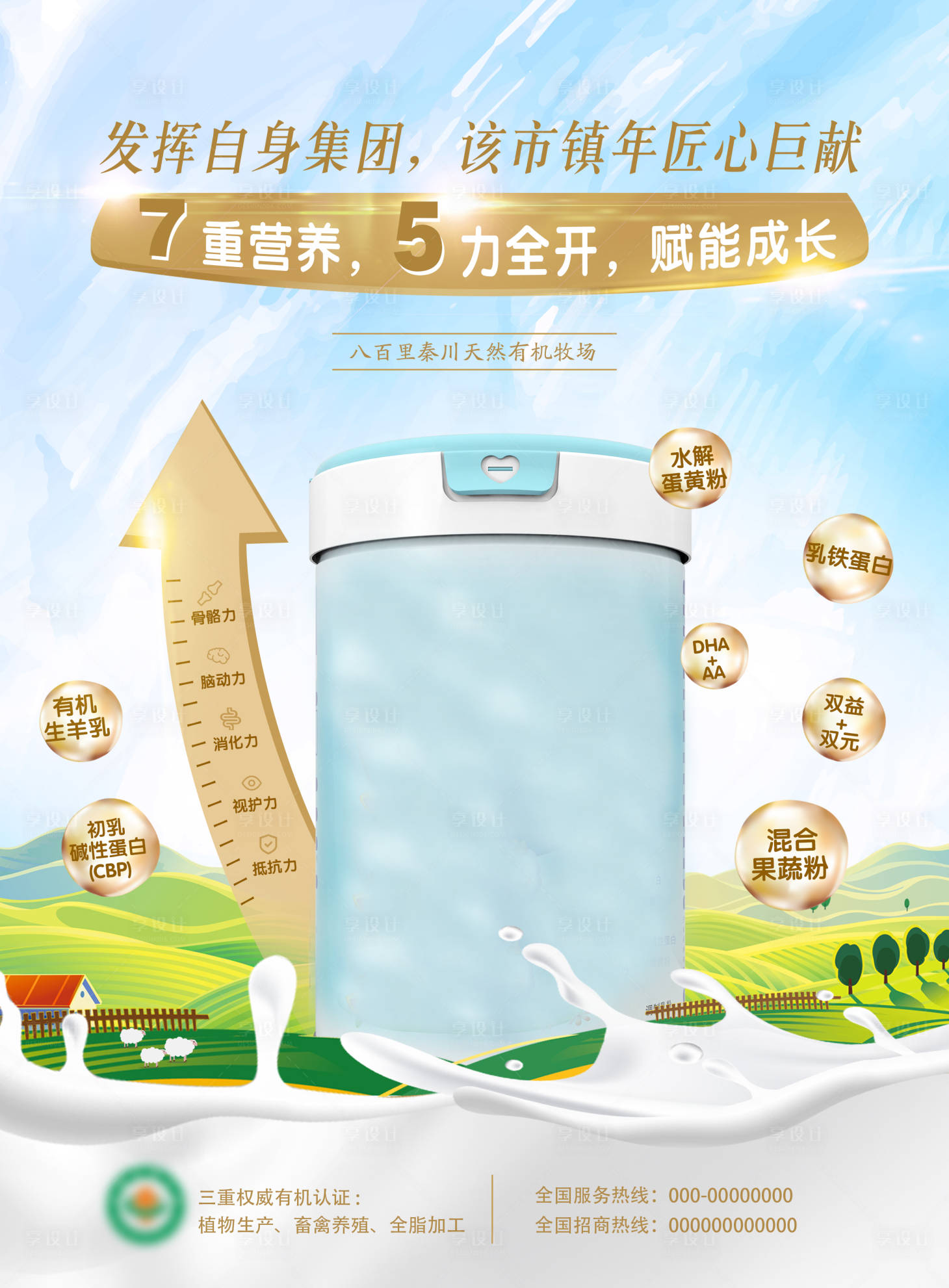 源文件下载【儿童成长奶粉蛋白粉海报】编号：49540013414083131