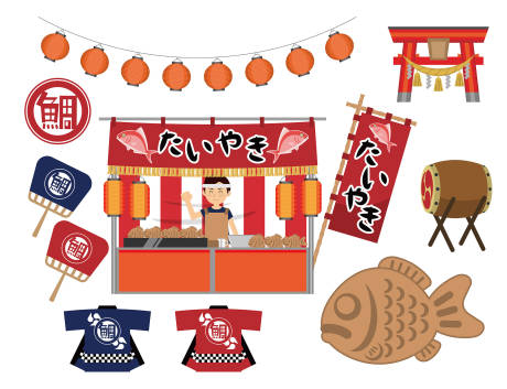 源文件下載【享設計】搜索編號：51230013278855955【日式鯛魚燒店鋪元素服飾扇子店鋪】