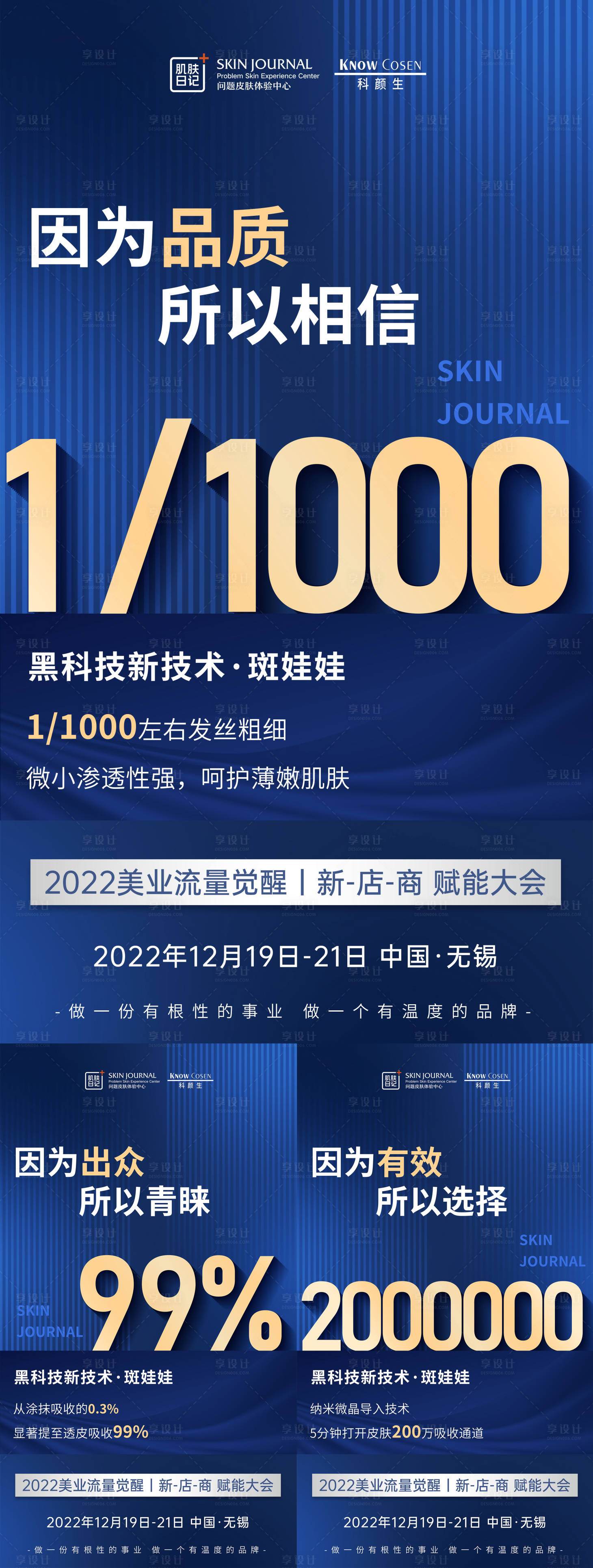 源文件下載【享設計】搜索編號：41710013556746099【醫美大字報藍金系列海報】