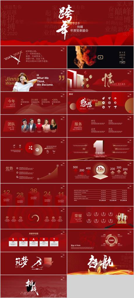 源文件下载【享设计】搜索编号：26940013617988645【跨年年度答谢会活动PPT】
