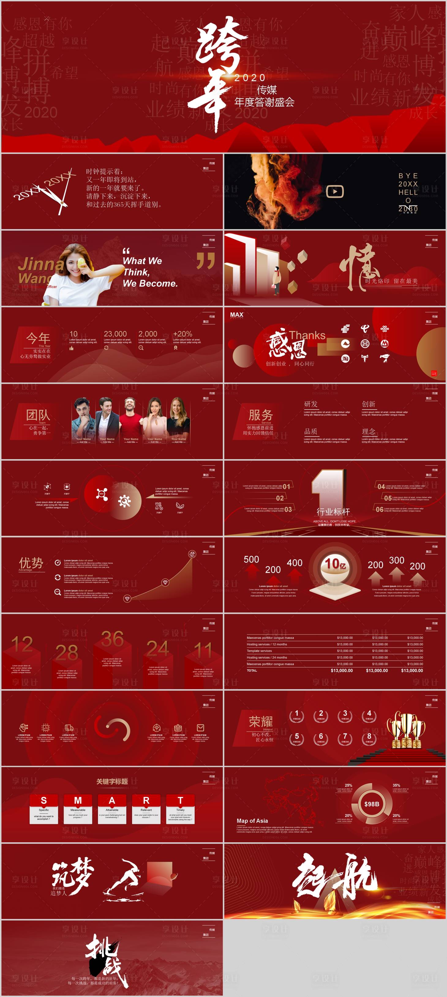 源文件下載【享設計】搜索編號：26940013617988645【跨年年度答謝會活動PPT】