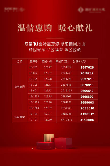 源文件下载【地产热销加推开盘激励红金海报】编号：36550013397113724