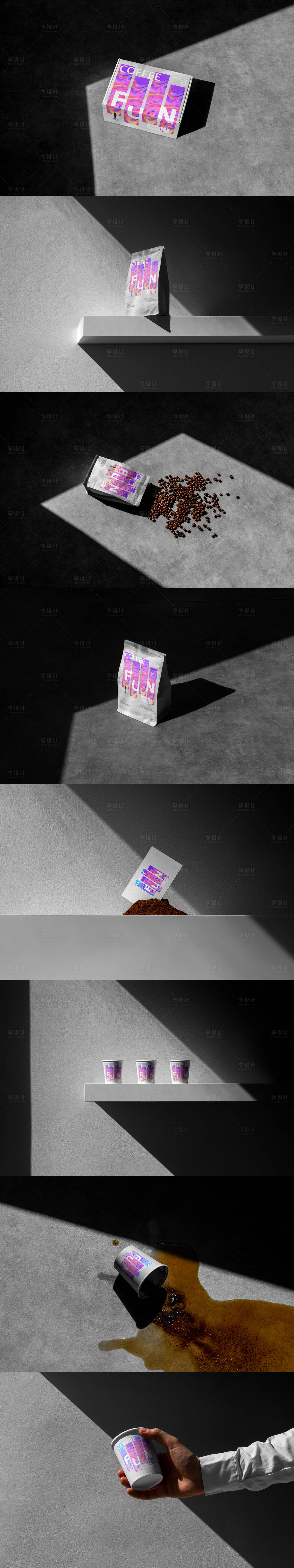 源文件下载【享设计】搜索编号：18710013548237961【高级感咖啡标志样机】