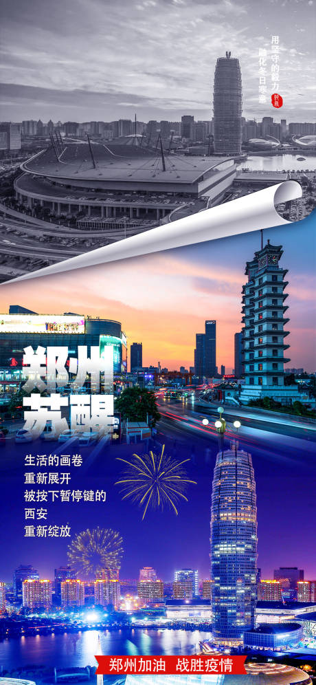 源文件下载【郑州解封海报】编号：23320013139044535