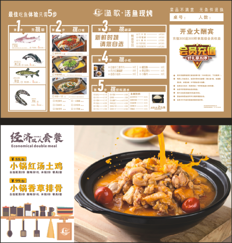 源文件下载【烤鱼菜单系列海报展板】编号：17420013438972558