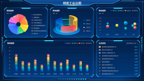 源文件下载【蓝色可视化2.5D数据图表】编号：20221111113111669