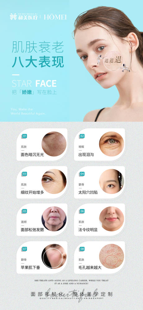 源文件下载【肌肤衰老的八大表现医美海报】编号：16940013137466166
